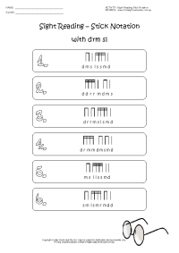 sight reading stick notation