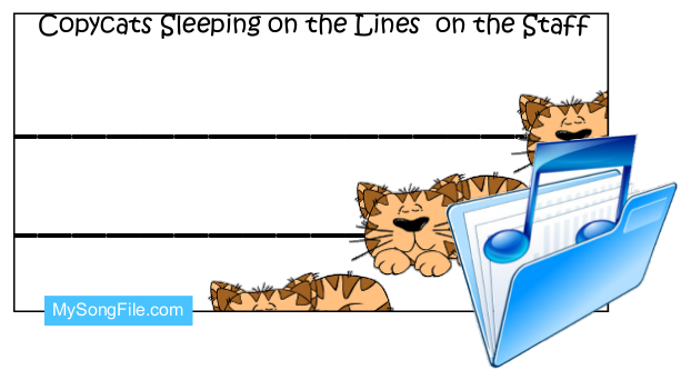 Copycats Sleeping on the Lines on the Staff