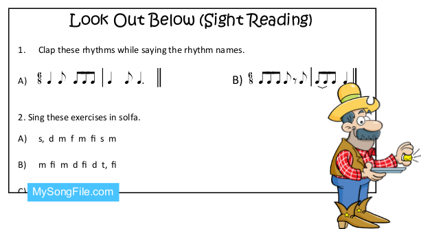 Look Out Below (Sight Reading)