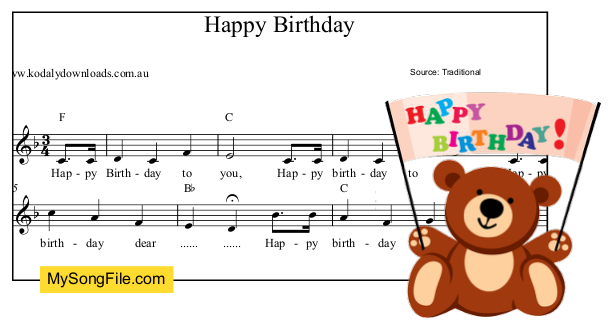 Happy Birthday - F Major
