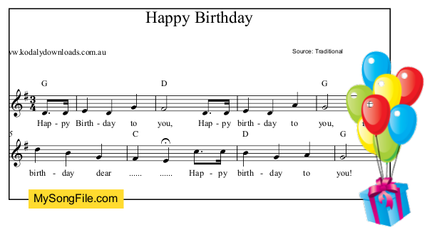 Happy Birthday - G Major
