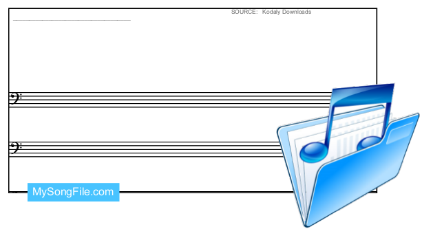 Manuscript (Bass Clef 10 lines)