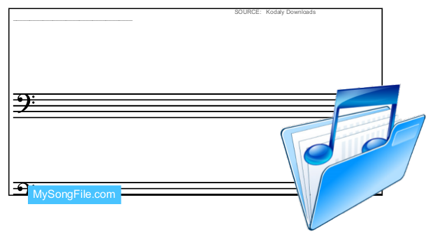 Manuscript (Bass Clef 6 lines)
