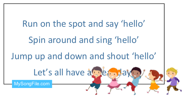 Run On The Spot And Say Hello (Word Poster)