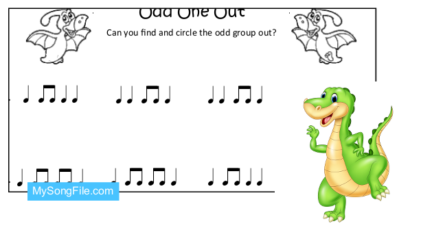 Dinosaurs ta and ti-ti (Odd One Out)