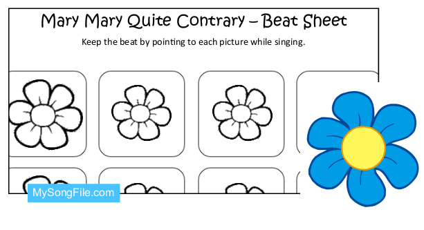 Mary Mary Quite Contrary (Beat Sheet Black and White)